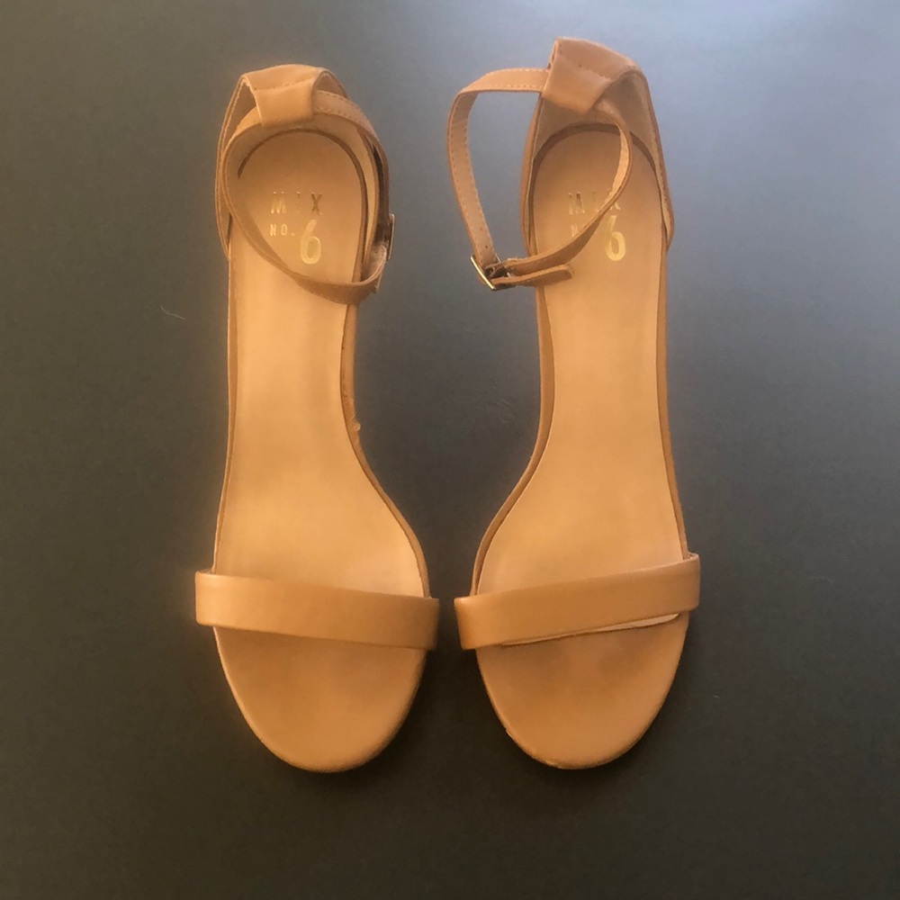 Mix No 6. Nude Heel with ankle strap size 11